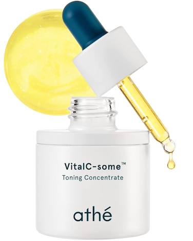 ATHE Vital Csome Toning Concentrate Antiaging  Radiance Face Ampoule with Pure Vitamin C for Blemishes and Freckles Korean Vegan Serum Targets Age Spots  Smooths Skin 067 floz