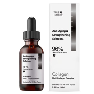 Anti Aging Facial Serum Sensivite Skin Face 30ml 1fl oz by TRUE NATURE SKINCARE Vitamin C Hyaluronic Acid Daily Skincare Collagen Peptide Collagen