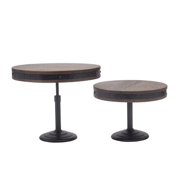 Mikasa Cake Stand Set of 2 Brown