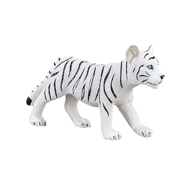 MOJO White Tiger Cub Realistic International Wildlife Hand Painted Toy Figurine