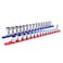 Ernst Manufacturing  13 Socket Org Blue 38 Dr Twist Lock Clips 8418