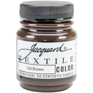 Jacquard Fabric Paint for Clothes  225 Oz Textile Color Brown Leaves Fabric Soft  Permanent and Colorfast  Professional Quality Paints Made in USA  Holds up Exceptionally Well to Washing