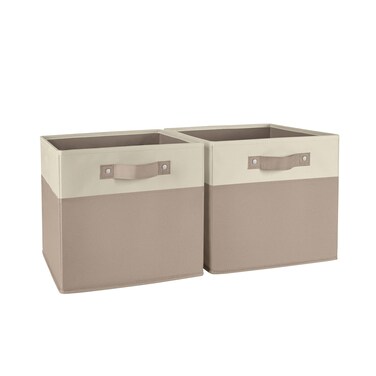 RiverRidge Kids storage bins  105 Cube Storage Organizer with Handles  Taupe TwoTone closet organizers and storage for Toys Shoes  More  Fits Cabinets
