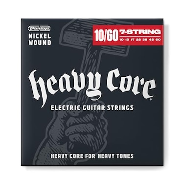 Dunlop DHCN1060 Heavy Core Nickel Wound Guitar Strings Heavy 010060 7 StringsSet