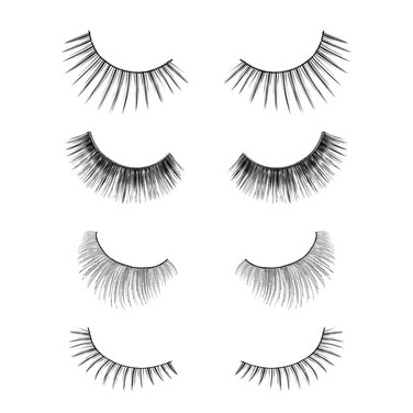 Salona Eye Splashes False Eyelashes Bulk 70 Pairs of Fake Eyelashes with Different Style Thin Natural Look Wispies Cat Eye Fluffy Volume 7 Styles Bundle