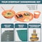 48 Pcs Wheat Straw Dinnerware Sets for 6 Unbreakable Dinnerware Set with Large Plates Bowl and Cup Set BPA Free Lightweight Microwave Safe Wheat Straw Plates and Bowls Sets RV Camping Dishes Set