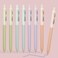 WRITECH Gel Pens Fine Point Retractable 05mm Blue Ink Silent Click Extra Fine No Smear Smudge Smooth Writing Pen 8ct Bullet Tip Non Bleed for Journaling