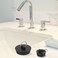 Arcimatto Bathtub Drain Stoppers 4 Pieces Rubber Sink Stopper Set Bath Tub Plug Kitchen Bathroom Laundry Bar Water Stopper Seal with Hanging Ring for Shower Faucet Cover Black