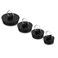 Arcimatto Bathtub Drain Stoppers 4 Pieces Rubber Sink Stopper Set Bath Tub Plug Kitchen Bathroom Laundry Bar Water Stopper Seal with Hanging Ring for Shower Faucet Cover Black