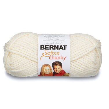Bernat Softee Chunky Yarn 35 Oz Gauge 6 Super Bulky Natural