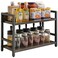 IBUYKE 2Tier Spice Rack Industrial Counter Shelf Desktop Storage Organizer for Countertop Kitchen Office Living Room Desktop UTLJ002G