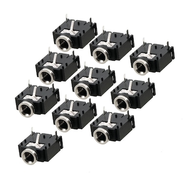 uxcell a12062600ux0366 10 Pcs 3 Pin PCB Mount Female 35mm Stereo Jack Socket Connector Pack of 10