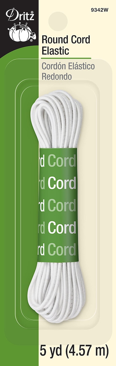 Dritz 9342W Round Cord Elastic White 5Yard
