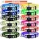 GAMUDA 12Pcs Reflective Puppy Collars Soft Nylon Whelping Collars Identification Collars Glow in The Dark Adjustable Breakaway Litter Collars with 2 Record Keeping Charts Reflective S
