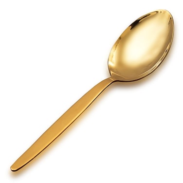 BNAZIND Kunz Spoons  Gold Serving Spoon 1810 Stainless Steel Titanium Shiny Golden Basting Spoon  Plating Spoons  Daily Chef Spoons  quenelle spoon  Dishwasher Safe