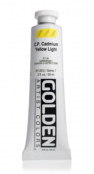 Heavy Body Acrylics by GOLDEN Cadmium Yellow Light 2 fl oz Tube Professional Acrylic Paint Opaque