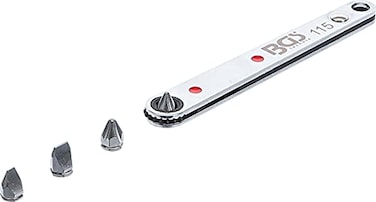BGS 115  Special Bit Ratchet  extra thin  63 mm 14 Drive  incl 4 special bits