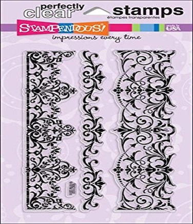 Stampendous Perfectly Clear Stamp Set Elegant Borders Image