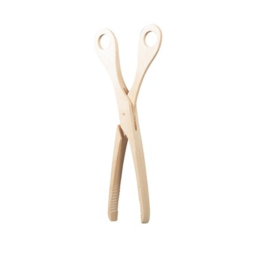 LINDEN SWEDEN Scissor Tongs  AllPurpose Buffet Server Handcrafted from Natural Beechwood BPA Free 11 long