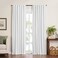 Elrene Home Fashions Harrow Solid Texture Blackout Single Window Curtain Panel 52x95 White
