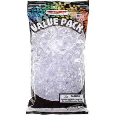 Faceted Plastic Beads 10mm 450PkgCrystal