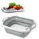 Collapsible Cutting Board  Portable MultiPurpose Dish Tub  Washing and Draining Fruits and Veggies with FoodGrade Sink Storage  Multifunctional Basket for BBQ PicnicCamping and Sink Grey