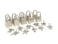 SourceOne Mini Padlocks Silverish Pack of 30
