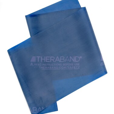 THERABAND Professional Latex Resistance Bands Individual 6 Ft Elastic Band for Upper  Lower Body Exercise Physical Therapy Pilates Home Workouts 6 Foot Blue Extra Heavy Level 5