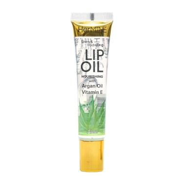 HerMINE Nourishing Lip Oil with Argan Oil  Vitamin E Clear Long Lasting Hydrating Lip Moisturizing Gel 15g  052oz Aloe