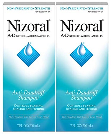 Nizoral A D AntiDandruff Shampoo Value Pack Blue Fresh 7 Fl Oz Pack of 2
