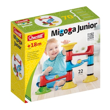 Quercetti Migoga Junior Marble Run First Ball Track Set for Ages 18 Months  Made in Italy