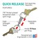 Lucky Line Quick Release PullApart Key Holder Separator Pack of 5 Silver 70705