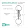 Lucky Line Quick Release PullApart Key Holder Separator Pack of 5 Silver 70705