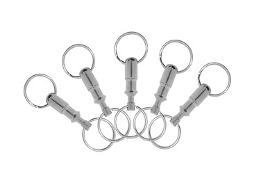 Lucky Line Quick Release PullApart Key Holder Separator Pack of 5 Silver 70705