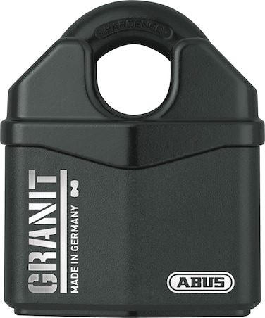 ABUS Granit 3780 Heavy Duty Hardened Steel Padlock  Closed Shackle Lock with 12 Shackle  Corrosion Resistant Outdoor Lock  Made in Germany  Keyed Different