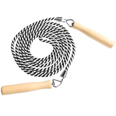 CAP Barbell HHR003 Cap Adjustable Cotton Jump Rope with Wooden Handle