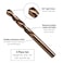 Century Drill  Tool 74105 Left Hand DrillSplint Point Tips Precise Drilling