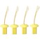 Markwort 4 Pack High Vis Yellow Base Plug with Orange Bristle Indicator