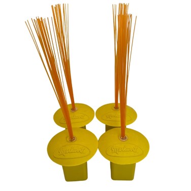 Markwort 4 Pack High Vis Yellow Base Plug with Orange Bristle Indicator