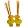 Markwort 4 Pack High Vis Yellow Base Plug with Orange Bristle Indicator