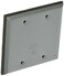 TayMac BC200S Weatherproof Metallic Device Cover Blank Two Gang Gray