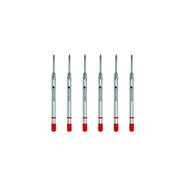 Monteverde Fine Gel Ballpoint Refill For Parker Gel Ballpoint Pens 6Pack Red P423RD