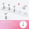 Nail Stand Acrylic Nail Art Display Stand Magnetic Nail Tips Practice Holder 54 Pcs Reusable Adhesive Putty for DIY Painting Nails Stand kit silver
