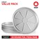 Stock Your Home 25 Pack 12 Inch Aluminum Pizza Pans Disposable Round Foil Focaccia Pan for Individual Personal Pizzas Giant Size Chocolate Chip Cookie Cake Tin Large Serving Trays Platter Tray