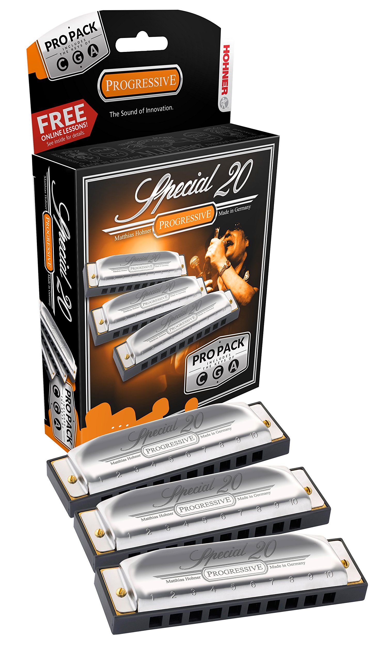 hohner Hohner Special 20 Harmonica 3 Piece Pro Pack Keys Of Gca