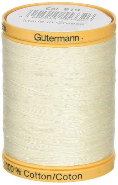 Gutermann Natural Cotton Thread 800m875 yd Egg White