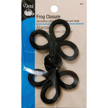 Dritz 501 Frog Closure 3 Loop 4Inch Black