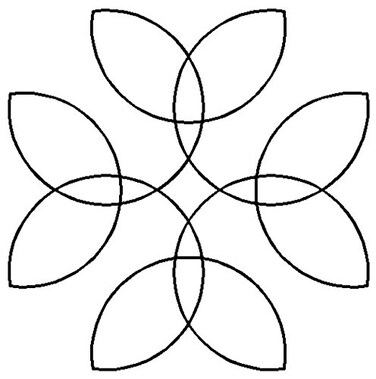 Quilting Creations Laurel Block Quilt Stencil 5