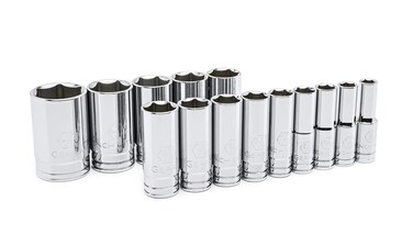 GEARWRENCH 14 Pc 12 Drive 6 Pt Deep Socket Set SAE  80733