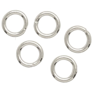 Cousin DIY 4mm Plated Silver Closed Jump Rings  30pc